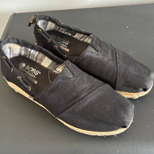 Bobs espadrilles Sketchers Slip on Shoes - Size 8.5 -Black- Excellent Condition
